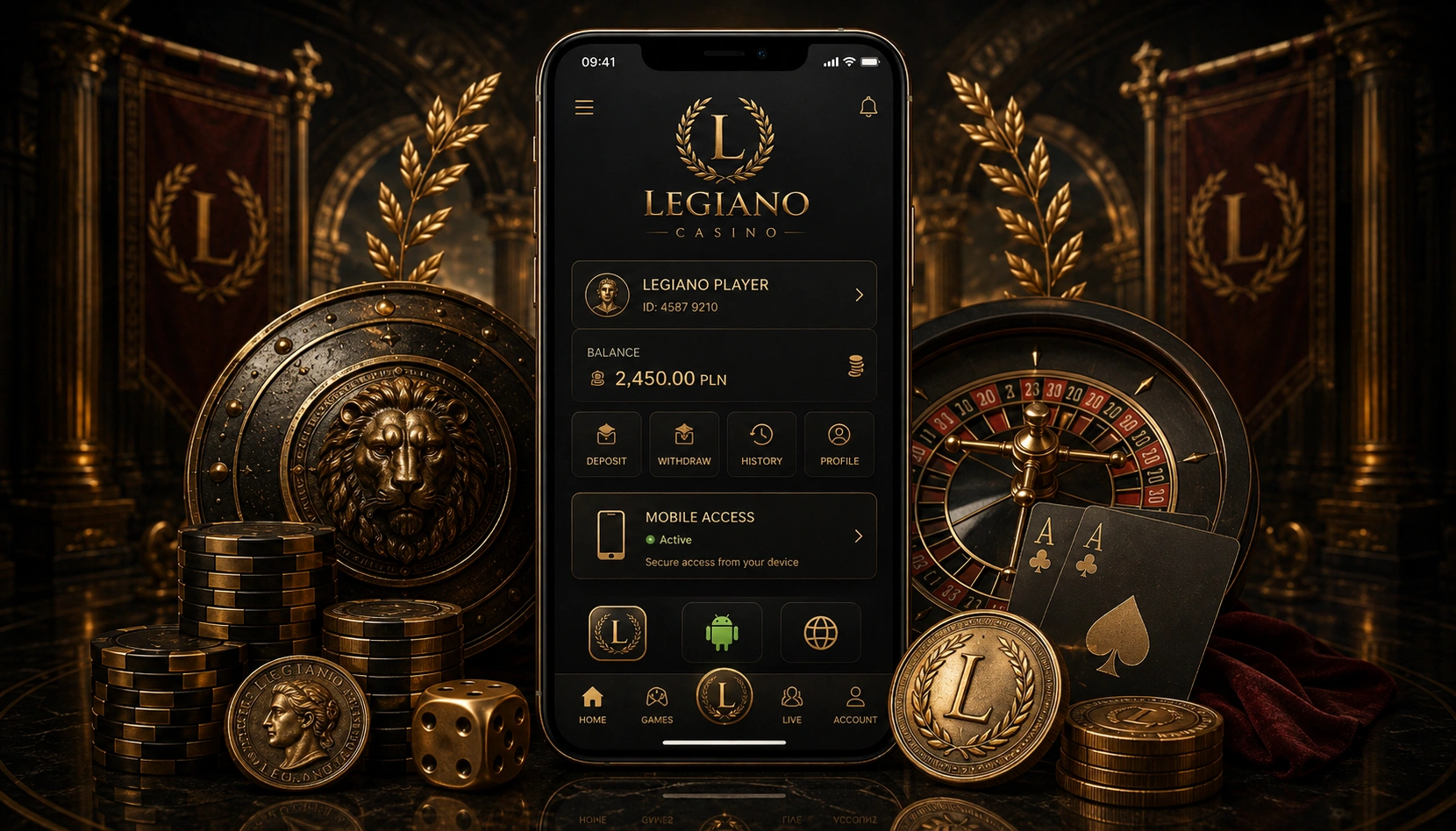 Alternatywny Dostęp Przeglądarkowy w Legiano Casino